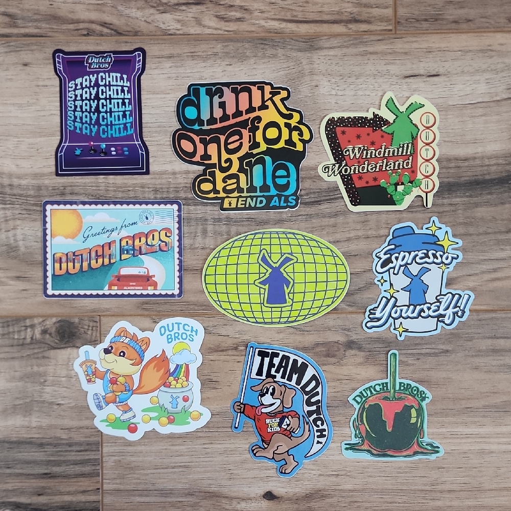 Dutch Bros 9 pack Sticker Set - 1 - Picture 2 of 2